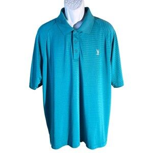 UNDER ARMOUR Men's Short Sleeve Button Polo Shirt Blue XL